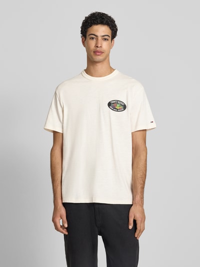 Tommy Jeans relaxed fit T-shirt van puur katoen Offwhite - 4