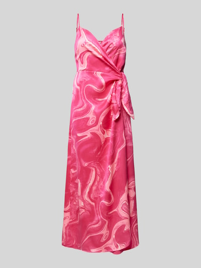 Only Sukienka kopertowa ze wzorem na całej powierzchni model ‘JANE LIFE ZOE SINGLET’ Mocnoróżowy 2