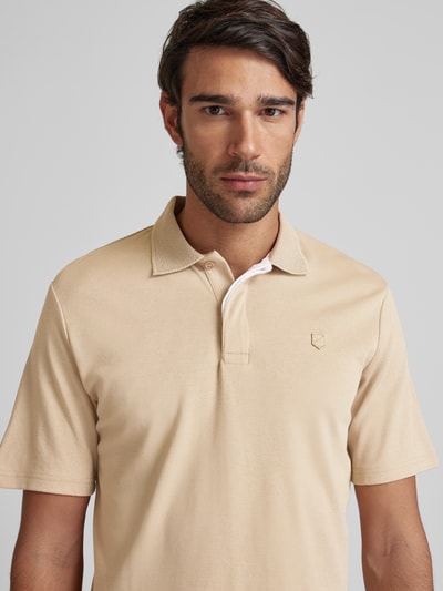 Jack & Jones Premium Regular Fit Poloshirt mit Logo-Badge Modell 'CRODNEY' Beige 3