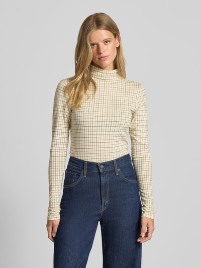 Marc O'Polo Denim Slim fit shirt met lange mouwen van een mix van katoen en modal Offwhite - 4