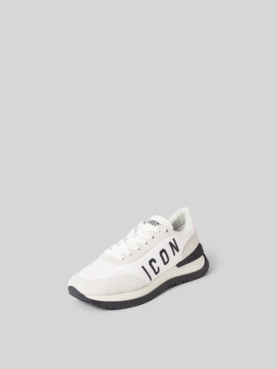 Dsquared2 Sneaker aus Leder-Mix Weiss 2