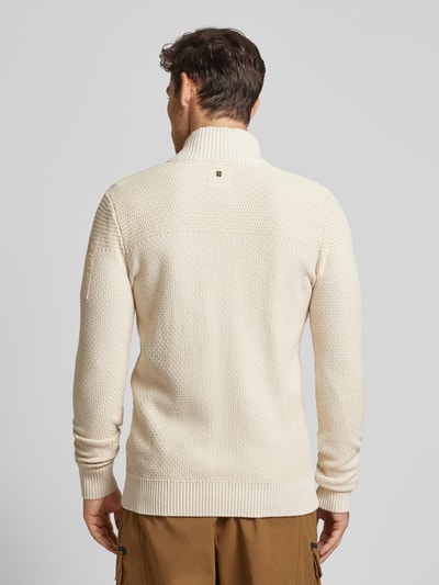 PME Legend Cardigan mit Stehkragen Offwhite 5