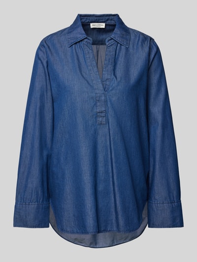Marc O'Polo Bluzka jeansowa o kroju relaxed fit z mieszanki bawełny i lyocellu Niebieski melanż 2
