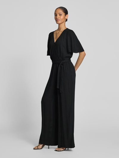 ICHI Jumpsuit met strikceintuur, model 'MARRAKECH' Zwart - 1