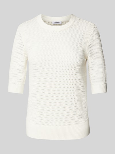 Esprit Strickshirt mit Lochmuster Offwhite 2