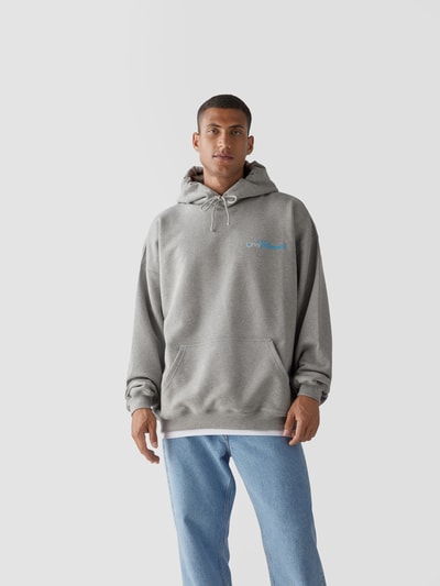 VETEMENTS Oversized Hoodie mit Brand-Print Mittelgrau Melange 4