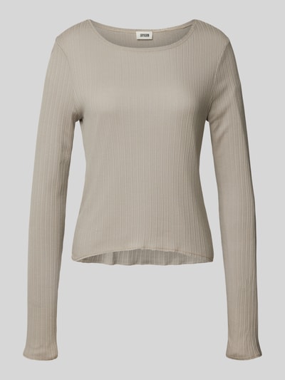 Drykorn Longsleeve mit Rundhalsausschnitt Modell 'HEJUNO' Taupe 1