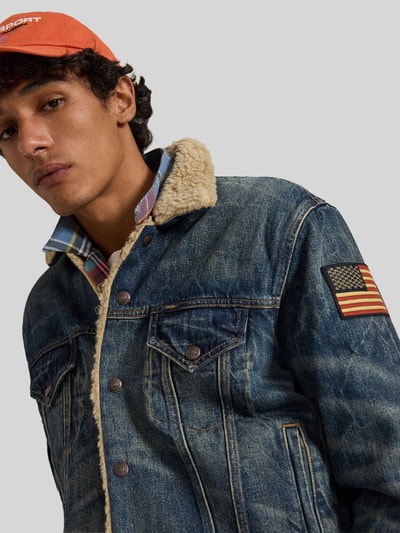 Polo Ralph Lauren Jeansjacke mit Teddykragen aus reiner Baumwolle Jeansblau 3