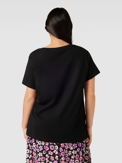 ONLY CARMAKOMA PLUS SIZE T-shirt met pailletten, model 'KITI' Zwart - 5