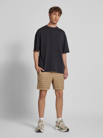 Only & Sons Regular Fit Sweatshorts mit Strukturmuster Modell 'TEL BRADDOCK' Beige 1