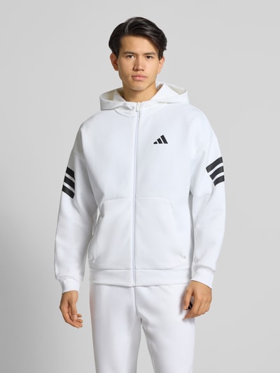 adidas Sportswear Regular fit sweatjack met logoprint Wit - 4