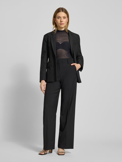 Marc Cain Shirt met lange mouwen van transparant materiaal Zwart - 1