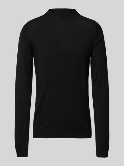 CG - Club of Gents Gebreide pullover met structuurmotief, model 'Bertie' Zwart - 2