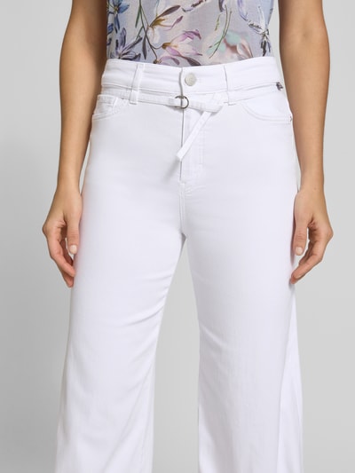 Marc Cain Wide Leg Hose mit Gürtel Weiss 3