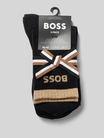 BOSS Socken mit Label-Print im 2er-Pack Black 3