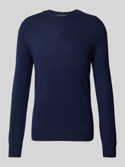 Christian Berg Men Gebreide pullover met ribboorden Marineblauw - 1