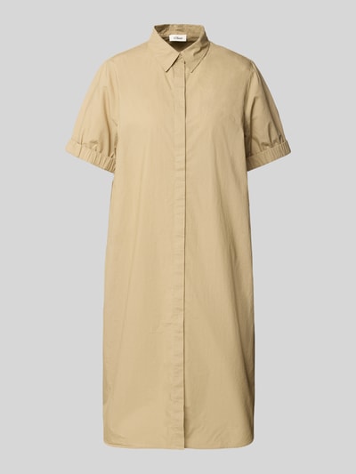 s.Oliver RED LABEL Sukienka o kroju relaxed fit z czystej bawełny Piaskowy 2