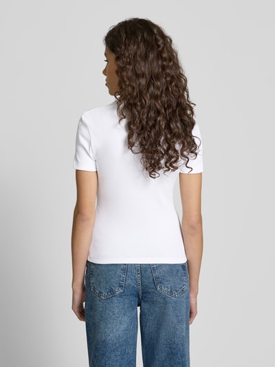 Calvin Klein Jeans T-shirt z detalem z logo Biały 5