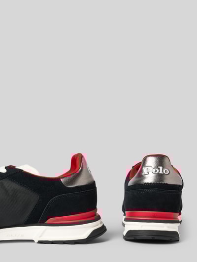 Polo Ralph Lauren Sneakers met labelstitching, model 'VARICK' Zwart - 2