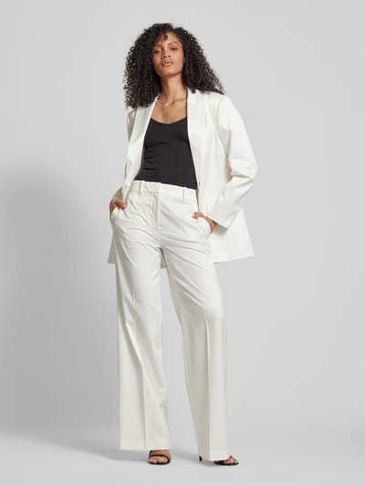 HUGO Spodnie materiałowe z szeroką nogawką w kant model ‘Halenar’ Biały 1