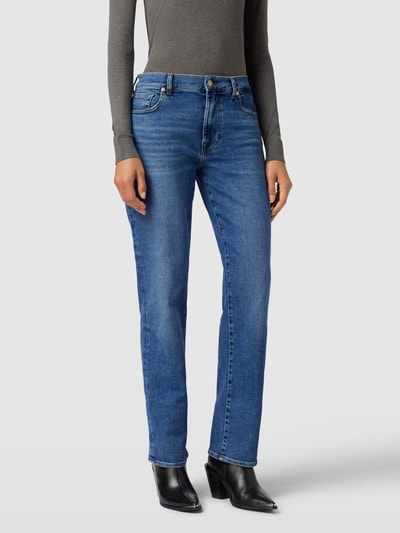 7 For All Mankind Straight leg jeans in 5-pocketmodel, model 'Ellie' Blauw - 4