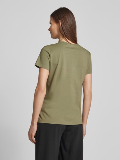 Lauren Ralph Lauren T-Shirt mit Label-Detail Modell 'KATLIN' Oliv 5