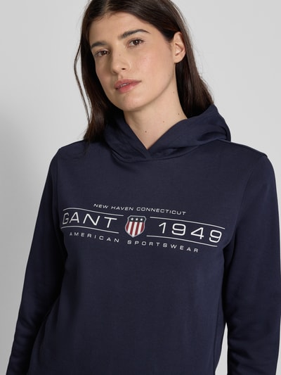 Gant Hoodie met capuchon Marineblauw - 3