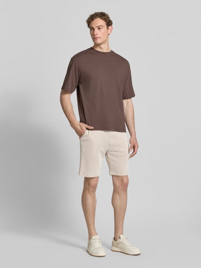 MCNEAL Sweatshorts mit elastischem Bund und Kordelzug Mud 1