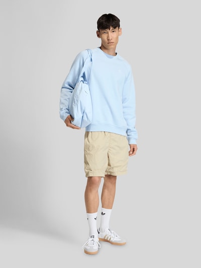 adidas Originals Shorts mit Logo Stitching aus reiner Baumwolle Beige 1