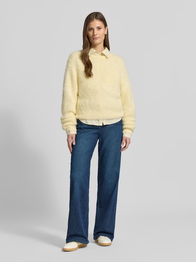 Raphaela By Brax flared fit Jeans met Steekzakken Model 'Laura' Donkerblauw - 1