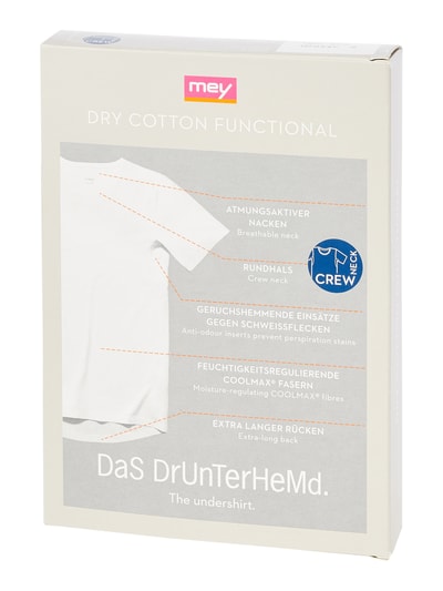 Mey T-shirt z dodatkiem streczu model ‘Das Drunterhemd’ Écru 2