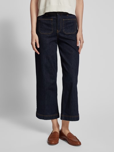 OPUS Wide Leg Jeans mit Kontrastnähten Modell 'Macona' Jeansblau 4