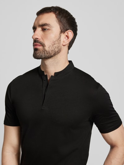 Drykorn Poloshirt mit Stehkragen Modell 'LOUIS 10' Black 3