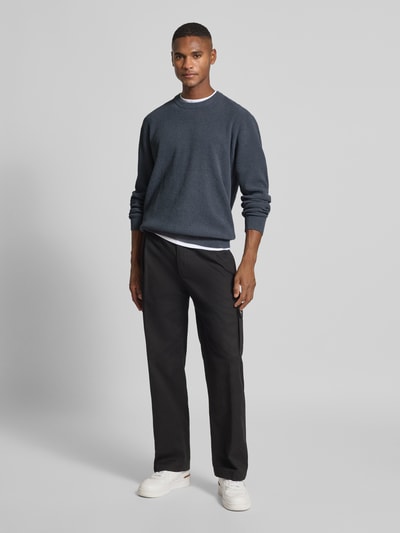 JAKE*S STUDIO MEN Regular Fit Longsleeve mit Rundhalsausschnitt Rauchblau 1