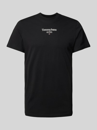 Tommy Jeans T-shirt z nadrukiem z logo Czarny 2
