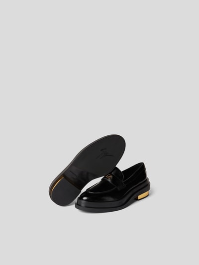 Giuseppe Zanotti Penny Loafer mit Label-Applikation Schwarz 5