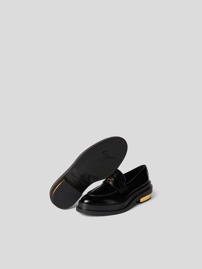 Giuseppe Zanotti Penny Loafer mit Label-Applikation Black 5