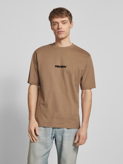 REVIEW T-Shirt mit Label-Print Mud 4