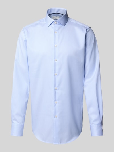 Christian Berg Men Regular Fit Businesshemd aus reiner Baumwolle mit extra langem Arm Bleu 2