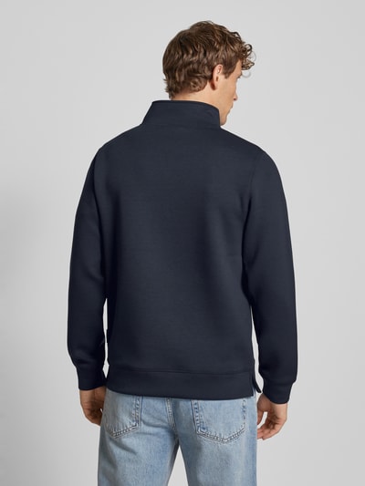 Casual Friday Sweatshirt met opstaande kraag, model 'Sebastian' Marineblauw - 5