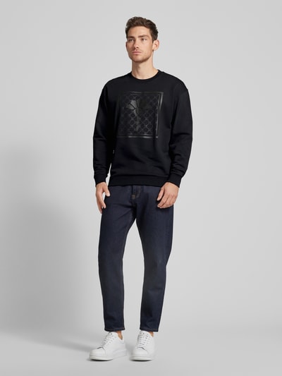 JOOP! Collection Sweatshirt mit Motiv-Print und Rundhalsausschnitt Black 1