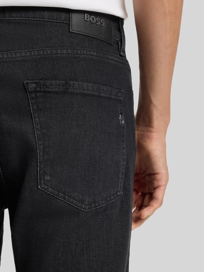 BOSS Slim fit jeans van katoenmix, model 'DELAWARE' Donkergrijs - 3