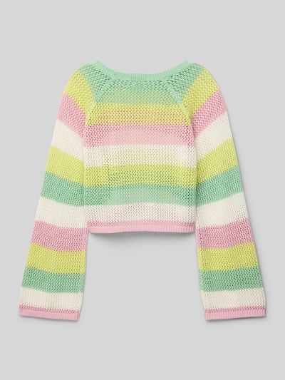 Tom Tailor Sweter krótki z dzianiny z czystej bawełny Złamany biały 3