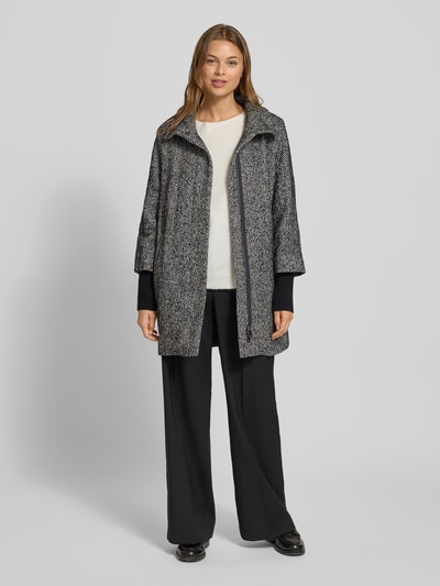 Christian Berg Woman Selection Relaxed Fit Mantel mit Woll-Anteil Anthrazit Melange 1