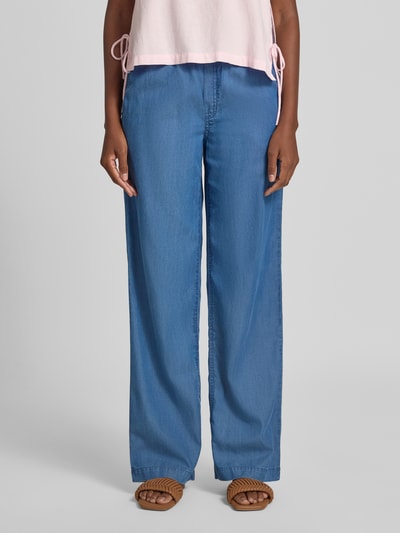 Christian Berg Woman Wide Fit Hose aus Lyocell-Mix mit Tunnelzug Marine Melange 4
