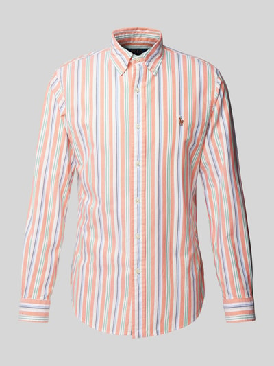 Polo Ralph Lauren Custom Fit Freizeithemd mit Button-Down-Kragen Orange 2