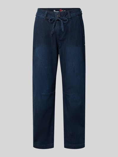 Buena Vista Barrel Fit Jeans mit Fransen und Schnürung Dunkelblau 1