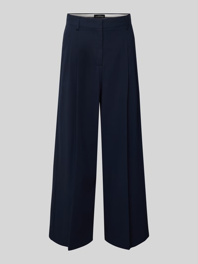 Weekend Max Mara Wide leg bandplooibroek van puur katoen, model 'VETTURA' Marineblauw - 2