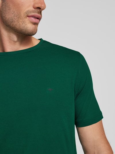 Fynch-Hatton T-Shirt mit Logo-Stitching Dunkelgruen 3