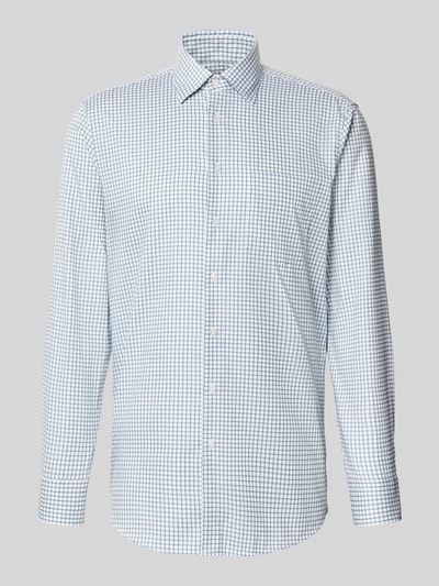 SEIDENSTICKER REGULAR FIT Koszula biznesowa o kroju regular fit z kołnierzykiem typu kent i kieszenią na piersi Zielony 2